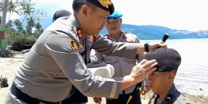 32 Bintara Remaja Ikuti Upacara Pembaretan, Kapolres Konut Pesan Polisi Harus Berkarya Di Tengah Masyarakat