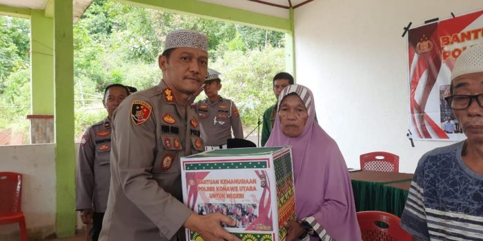 3 Desa Di Konawe Utara Dapat Bantuan Kemanusiaan Dari Polres Konut