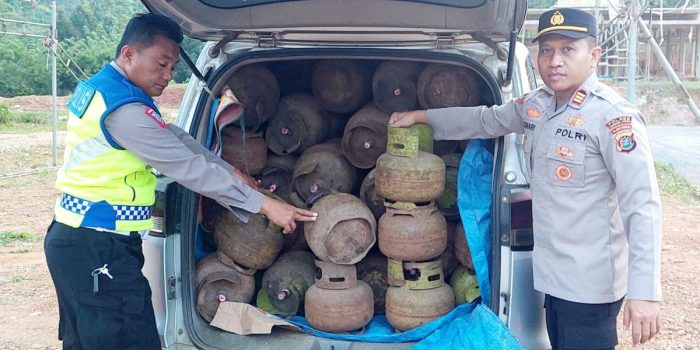 11 Unit Kendaraan Bermuatan Tabung Gas dan BBM Ilegal Diamankan Polres Konut