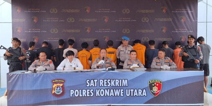 Polres Konawe Utara Tetapkan 10 Tersangka Tindak Pidana Migas
