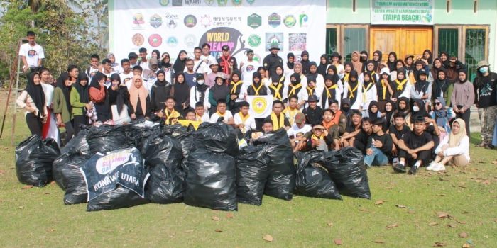 Hadir Memperingati World Cleanup Day Di Pantai Taipa Konut, Dinas Pariwisata Konut Bakal Jadikan Agenda Tahunan