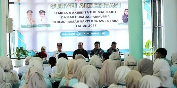 Survei Akreditasi BLUD RS Konawe Utara, Ruksamin Sambut Kedatangan Tim Surveior Lars DHP