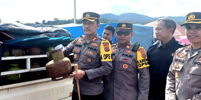 Hendak Mengantar ke Morowali, Tujuh Unit Mobil Pick Up Pengankut Gas Elpiji 3 Kg Diamankan Polres Konut