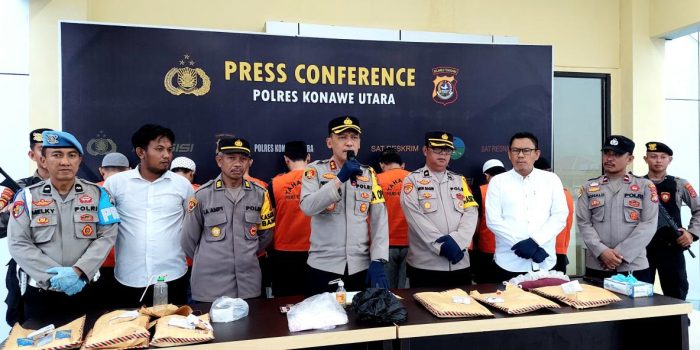 Sat Res Narkoba Polres Konut Tetapkan 10 Tersangka Pengedar Narkotika, 124,08 Gram Sabu Berhasil Diamankan