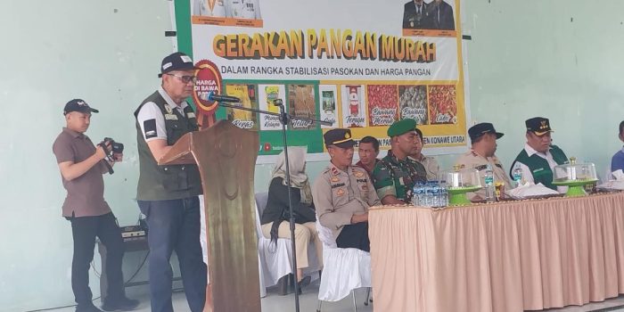 Terus Tinjau Stabilitas Pasokan dan Harga Pangan, Dinas Ketapang Konut Gelar GPM di Kelurahan Tinobu