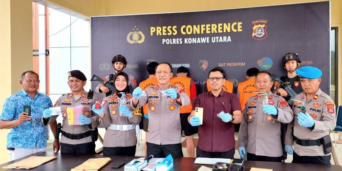 Lagi, Satresnarkoba Polres Konut Tangkap Empat orang Pengedar Narkotika Jenis Sabu, 8.26 gram Sabu Diamankan