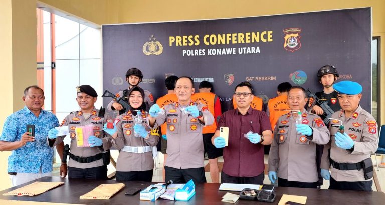 Lagi, Satresnarkoba Polres Konut Tangkap Empat orang Pengedar Narkotika Jenis Sabu, 8.26 gram Sabu Diamankan