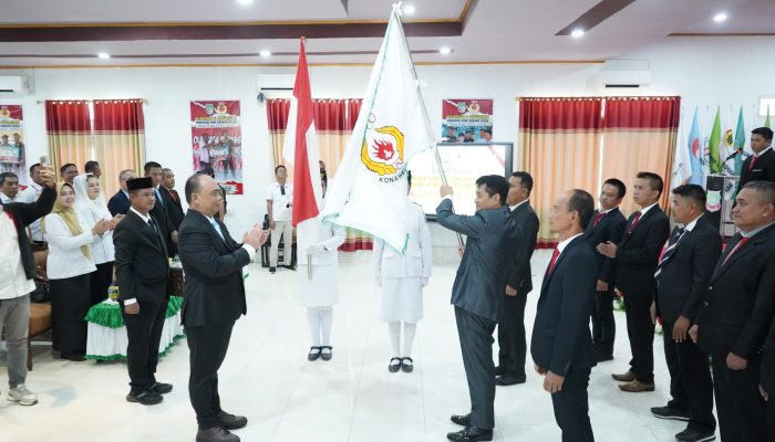 Ketua Koni Sultra, Andi Ady Aksar Kukuhkan Pengurus Koni Konawe Utara Periode 2025–2029