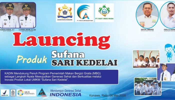 Siap Dukung Program MBG, Produk Lokal Sufana Sari Kedelai Binaan Kadin Sultra Bakal Diluncurkan