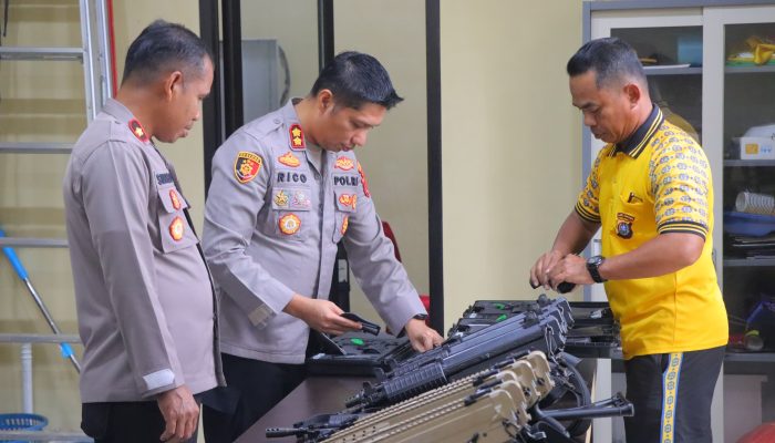Cek Senjata Api Organik Inventaris, Kapolres Konut Pastikan Kondisi Terawat dan Siap Digunakan   