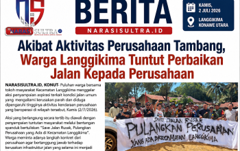 Akibat Aktivitas Perusahaan Tambang, Warga Langgikima Tuntut Perbaikan Jalan Kepada Perusahaan