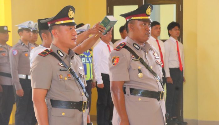 Kapolsek Wiwirano Berganti, Kapolres Ingatkan Lima Pilar Utama Commander Wish Kapolda Sultra
